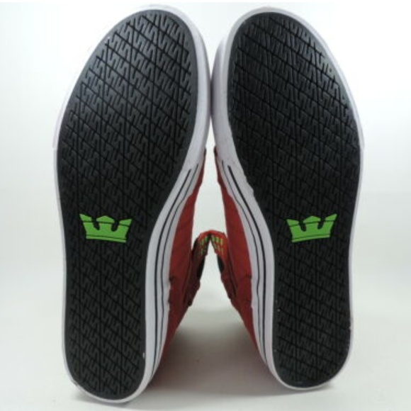 Supra SKYTOP Mens Shoes Red Black - Picture 8 of 8